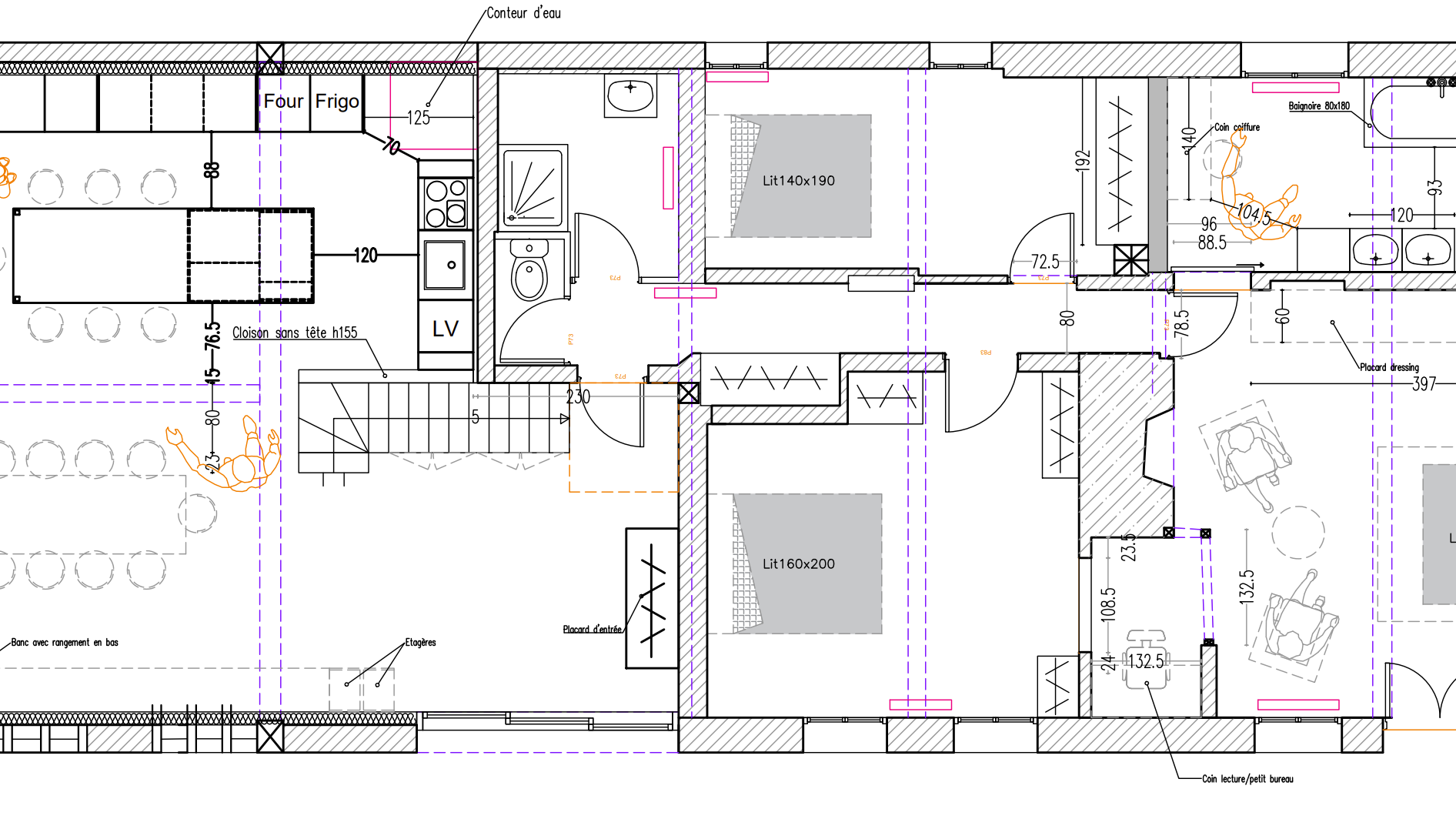 Partie les pièces existantes